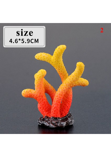 No.4 Tarzı Reçine Yapay Mercan Balığı Tankı Akvaryum Renkli Mini Mercan Resifi Dekor Balık Tankı Mercan Taşı Peyzaj Süsü Aquarium (Yurt Dışından)