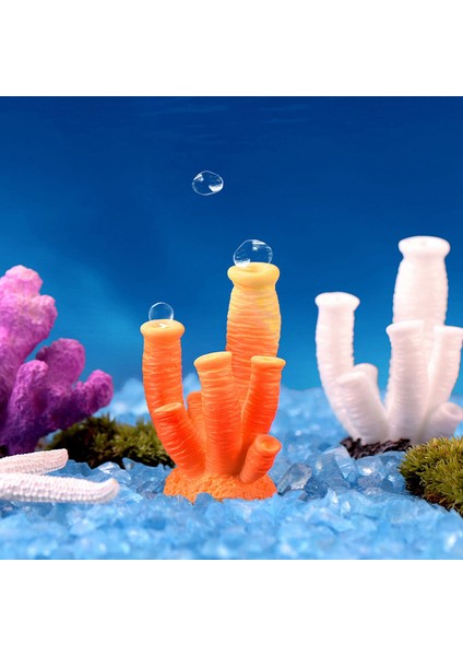 No.4 Tarzı Reçine Yapay Mercan Balığı Tankı Akvaryum Renkli Mini Mercan Resifi Dekor Balık Tankı Mercan Taşı Peyzaj Süsü Aquarium (Yurt Dışından)