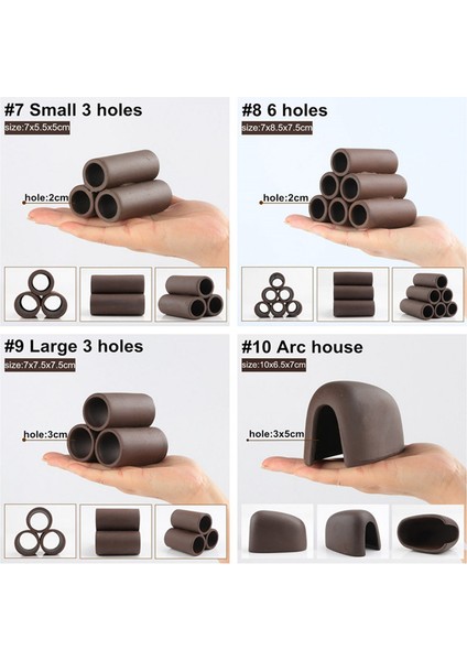 No8 Tarzı 1 Parça Akvaryum Küçük Ev Barınağı Dekorasyon Seramik Balık Tankı Karides Balık Saklanma Mağara Kaya Dekor Yosun Çim Taşıyıcı Saksı Süs Eşyaları (Yurt Dışından) indirimleri