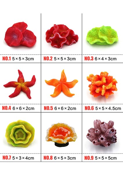 No.5 Tarzı Akvaryum Reçine Mercan Denizyıldızı Dekorasyon Simülasyon Akvaryum Balık Tankı Havuz Süs Eşyası Dekor Aksesuar Süslemeleri Cam Küreler (Yurt Dışından) fırsatları