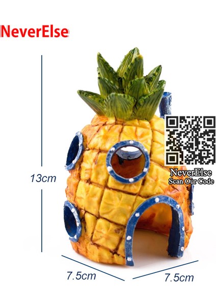 Ananas Ev Tarzı Resim Olarak Yeni Akvaryum Süsü Ananas Evi Krusty Krab Ahtapot'lu Paskalya Adası Başı Ev Betta Balık Tankı Altı Karikatür Dekorasyonu (Yurt Dışından)