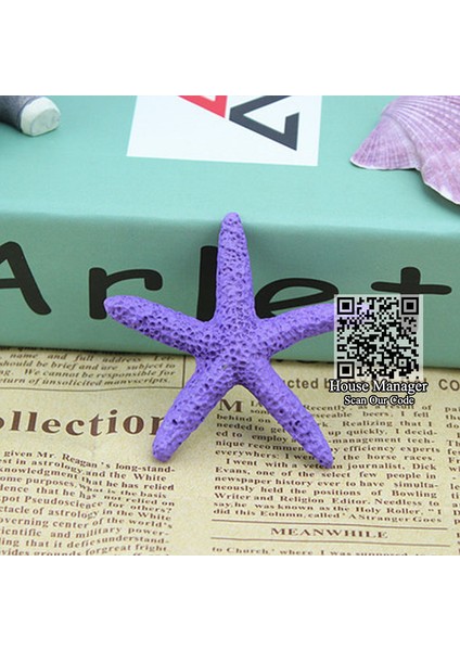 Mor Tarzı Resim Olarak Akvaryum Reçine Malzemeli Yapay Denizyıldızı Deniz Yıldızı, Akdeniz Tarzı Okyanus Dekorasyonu Renkli Su Manzarası Balık Tankı Için (Yurt Dışından)