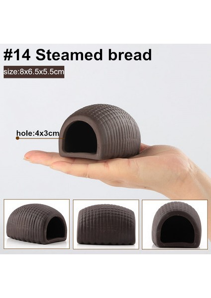 NO14 Tarzı 1 Parça Akvaryum Küçük Ev Barınağı Dekorasyon Seramik Balık Tankı Karides Balık Saklanma Mağara Kaya Dekor Yosun Çim Taşıyıcı Saksı Süs Eşyaları (Yurt Dışından)