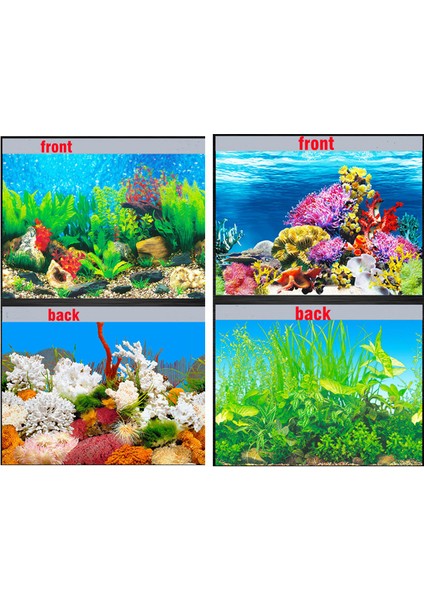 F139H Stili Yüksek 50X80CM Balık Tankı 3D Arka Plan Boyama Sticker Akvaryum Manzara Sticker Poster Çift Taraflı Okyanus Deniz Bitkileri Arka Plan Akvaryum Dekor (Yurt Dışından) modelleri