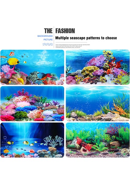 F139H Stili Yüksek 50X80CM Balık Tankı 3D Arka Plan Boyama Sticker Akvaryum Manzara Sticker Poster Çift Taraflı Okyanus Deniz Bitkileri Arka Plan Akvaryum Dekor (Yurt Dışından) indirimleri