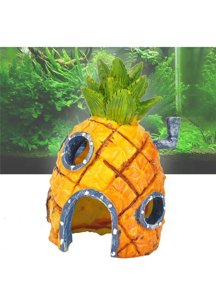 1pc Ahtapot Ev Tarzı Sualtı Komik Bitkiler Ananas Çizgi Film Gizli Ev Karides Yuvası Balık Tankı Dekor Süsler Akvaryum Aksesuarları Dekorasyon (Yurt Dışından)