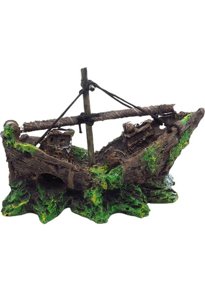13X10X5CM Tarzı Vintage Korsan Enkaz Barınak Balık Tankı Peyzaj Süsü Simülasyon El Sanatları Akvaryum Dekorasyonları Balık Saklanma (Yurt Dışından)