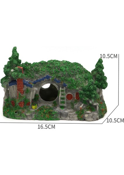 Hobbit Barınağı Tarzı Akvaryum Dekorasyon Boş Gövde Simülasyon Ağaç Kütük Ahşap Reçine Peysaj Balık Tankı Peyzaj Dekoratif Balık Tankı Malzemeleri (Yurt Dışından)