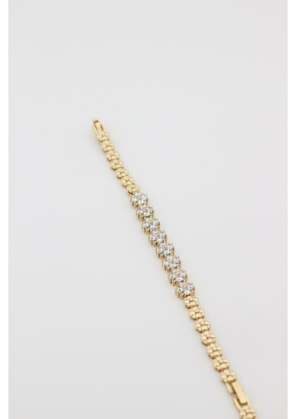 Xupıng Jewelry 14 Ayar Altın Kaplama, Ortası Zirkon Taşlı Bileklik modelleri
