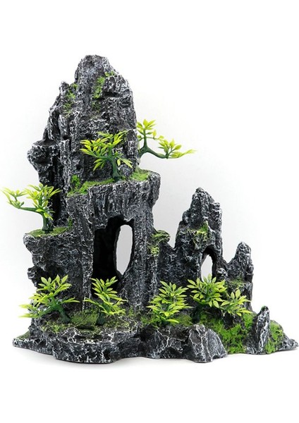 9FF801127 Stili Kaya Bahçesi Süs Balık Tankı Peyzaj Dekorasyonu Vintage Ev Reçine (Yurt Dışından) modelleri