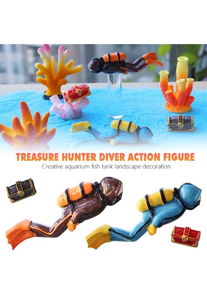 No.3 Tarzı Eşsiz Tasarım Akvaryum Hazine Avcısı Dalgıç Figürü Balık Tankı Dekor Manzara Gerekli Su Ürünü Dekorasyon Aksesuarı (Yurt Dışından) fiyatları
