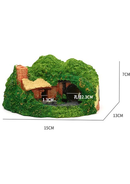Hobbit Odası Tarzı Akvaryum Dekorasyon Boş Gövde Simülasyon Ağaç Kütük Ahşap Reçine Peysaj Balık Tankı Peyzaj Dekoratif Balık Tankı Malzemeleri (Yurt Dışından)