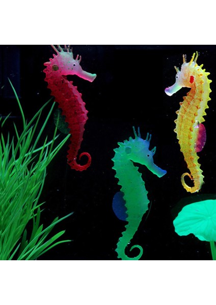 Yeşil Stil Silikon Yapay Gece Parlayan Denizatı Balık Tankı Akvaryum Süsü Sualtı Dekorasyonu Pet Malzemeleri Aquarium Süsü (Yurt Dışından)