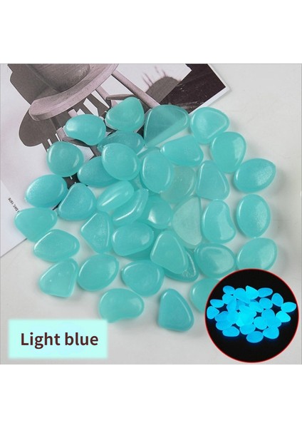 Açık Mavi Tarzı 25 Adet Bahçe Patikaları Için Parlayan Kaya Taşları Glow Stones Rocks Glow In The Dark Bahçe Çakılları - Aydınlatmalı Taşlar (Yurt Dışından)