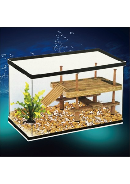 S Tarzı Akvaryum Kaplumbağa Kurbağa Yüzen Şezlong Platformu ile Rampa Merdiven Balık Tankı Süsü (Yurt Dışından) modelleri