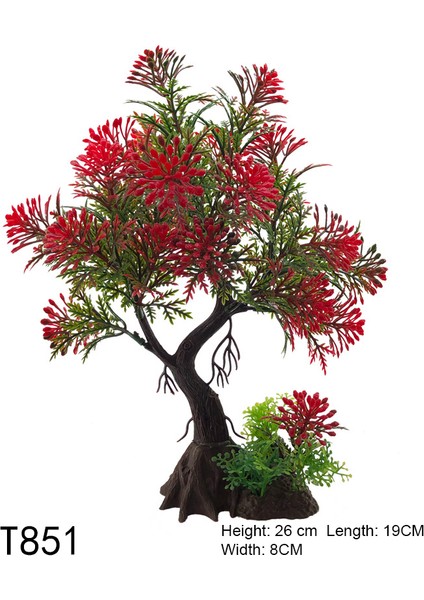 No.3 Tarzı Yapay Sualtı Ağaç Çiçek Bitki Akvaryum Lotus Ev Balık Tankı Dekorasyonu Su Otu Manzara Süsü (Yurt Dışından) modelleri