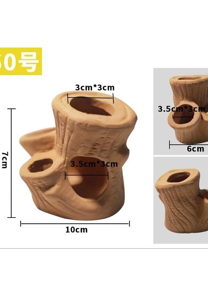 No.60 Tarzı Akvaryum Mini Seramik Tank Frimp Evi Yuva Üreme Yuvası Mağara Kil Tencere Balık Tankı Peyzaj Dekorasyon Süs Eşyaları (Yurt Dışından)