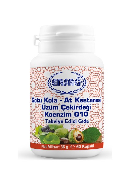 Gotu Kola, At Kestanesi, Üzüm Çekirdeği, Koenzim Q10