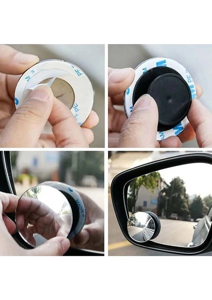 5 cm Çerçevesiz 360° Döner ve Ayarlanabilir Oto Kör Nokta Aynası, Evrensel Uyumlu 2'li Minimalist Set modelleri
