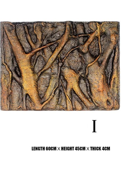 Ben Stil 3D Köpük Taş Akvaryum Arka Fon Tahta Dekor Köpük Tahta Kertenkele Balık Tankı cm Sdf-Gemi (Yurt Dışından)