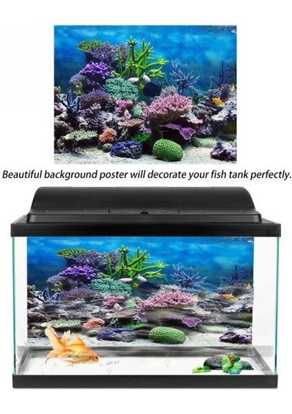 Mavi Stil 76X30CM 8 Boyutlar Pvc Yapışkanlı Sualtı Mercan Akvaryum Balık Tankı Arka Plan Poster Dekor Duvar Peysaj Okyanus Deniz Bitkileri Kağıt (Yurt Dışından) modelleri