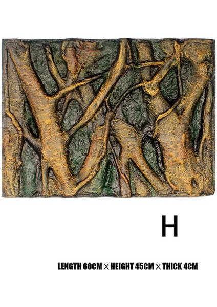 H Tarzı 3D Köpük Taş Akvaryum Arka Fon Tahta Dekor Köpük Tahta Kertenkele Balık Tankı cm Sdf-Gemi (Yurt Dışından)