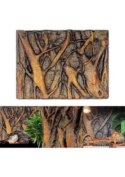 H Tarzı 3D Köpük Taş Akvaryum Arka Fon Tahta Dekor Köpük Tahta Kertenkele Balık Tankı cm Sdf-Gemi (Yurt Dışından) fırsatları