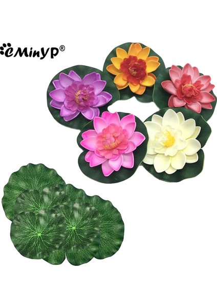Rastgele Renkler Stili 5 Adet 5 Adet Yapay Yüzen Su Zambak Yaprağı Eva Lotus Çiçeği Havuz Dekoru Simülasyon Lotus Bitkisi Balık Tankı Havuz Süsleme 10CM (Yurt Dışından)