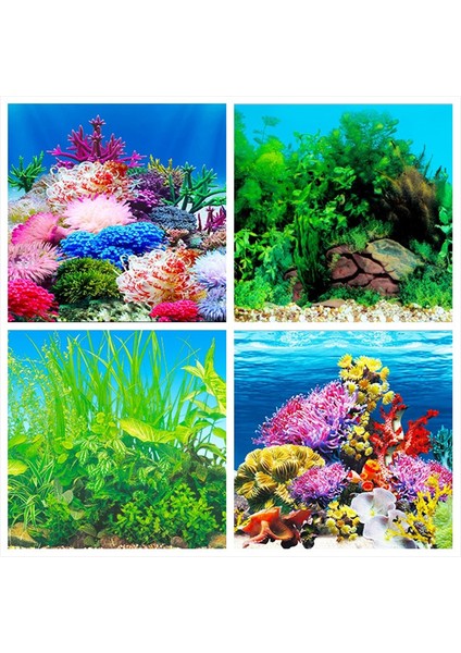 C Stili 50X100CM Çift Taraflı Akvaryum Arka Plan Dekorasyonu Balık Tankı Dekoratif Duvar Arka Planı Akvaryum Okyanus Görüntü Posteri (Yurt Dışından) modelleri