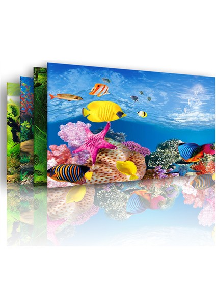 C Stili 50X100CM Çift Taraflı Akvaryum Arka Plan Dekorasyonu Balık Tankı Dekoratif Duvar Arka Planı Akvaryum Okyanus Görüntü Posteri (Yurt Dışından) fırsatları
