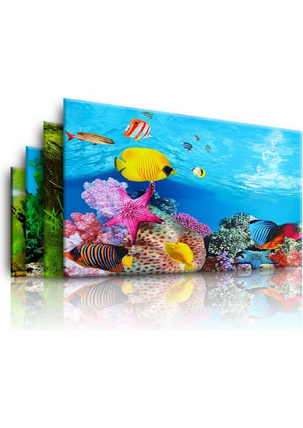 Arkaplan H Stili 40X62CM Balık Tankı Manzara Stickeri Akvaryum Arka Plan Dekorasyon Stickeri Poster Arka Planı Için Akvaryum Okyanus Bitkisi Aquascape Boyama (Yurt Dışından) fiyatları