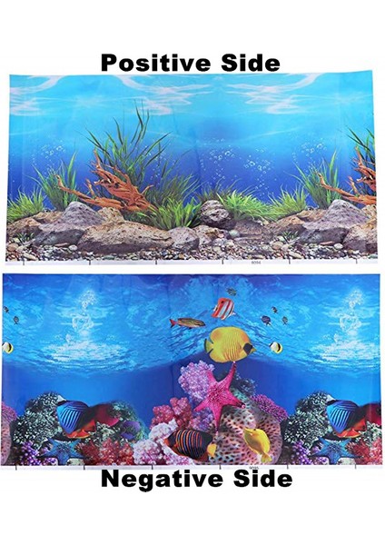 C Stili 50X100CM Çift Taraflı Akvaryum Arka Plan Dekorasyonu Balık Tankı Dekoratif Duvar Arka Planı Akvaryum Okyanus Görüntü Posteri (Yurt Dışından) indirimleri