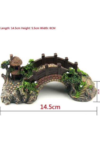 Stil 1 Stil Resim Olarak Akvaryum Balık Tankı Vintage Dekoratif Köprü Manzara Süsleri Pavilyon Ağaç Bitkiler Reçine Tasarım Evcil Hayvan Malzemeleri Ev Dekorasyonları (Yurt Dışından)