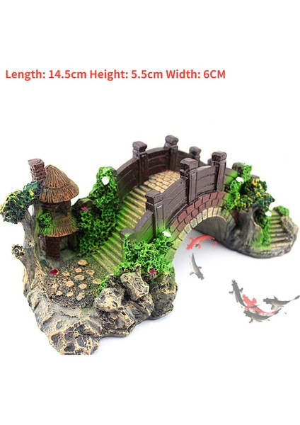 Stil 1 Stil Resim Olarak Akvaryum Balık Tankı Vintage Dekoratif Köprü Manzara Süsleri Pavilyon Ağaç Bitkiler Reçine Tasarım Evcil Hayvan Malzemeleri Ev Dekorasyonları (Yurt Dışından) fırsatları