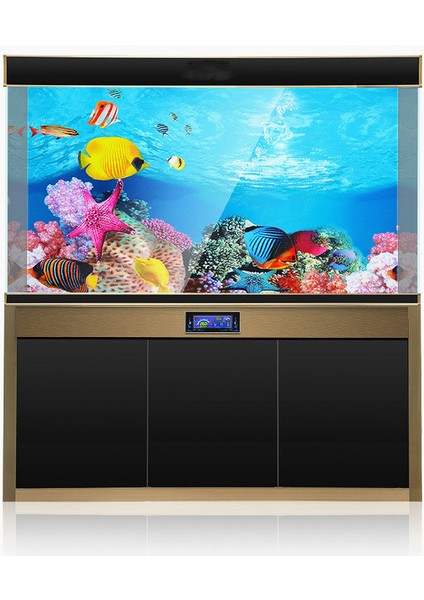 Bir Stil 3D Balık Tankı Sticker Akvaryum Manzara Arka Plan Boyama Çift Taraflı Okyanus Deniz Taş Bitkiler Pvc Akvaryum Dekorasyonu Poster (Yurt Dışından)