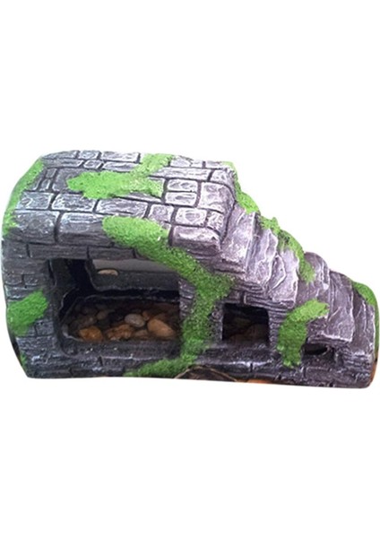 B2 Stili Reçine Kaplumbağa Adım Simülasyon Tırmanma Teras Adası Sürüngen Gizleme Noktası Akvaryum Peyzajı Gri Karides Küçük Hayvan Barınağı (Yurt Dışından) indirimleri