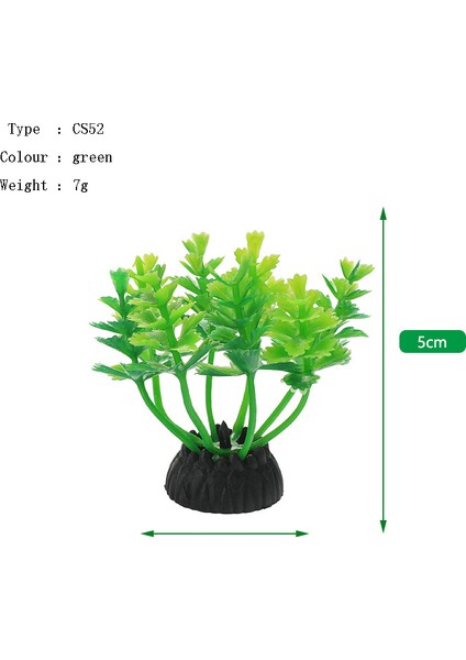 CS52 Yeşil Stil Balık Tankı Peyzajlama Simüle Su Bitki Çiçekleri Sahte Su Bitkisi Plastik Su Bitkisi Balık Tankı Aksesuarları (Yurt Dışından)