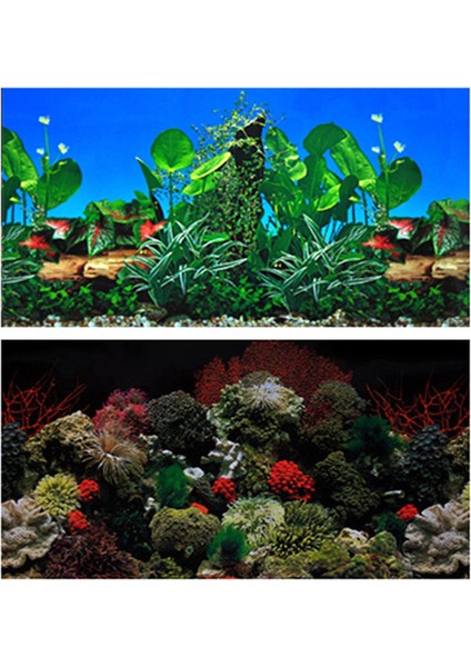 No.12 Tarzı 50CMY x 150CML cm Yüksek Çift Taraflı Akvaryum Arka Planı Poster Kaya Balık Tankı Dekoratif Duvar Arka Plan Resim Parlatmalı (Yurt Dışından) modelleri