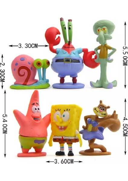 005 (6 Adet) Tarzı Akvaryum Dekorasyon Karikatür Figürleri Ev Ev Küçük Balık Tankı Dekor Akvaryum Aksesuarları (Yurt Dışından)