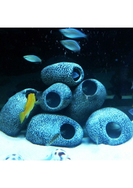 Büyük Stil 1 Bilgisayar Akvaryum Cichlid Taş Seramik Mağara Akvaryum Balık Tankı Havuz Karides Yetiştirme Süs Eşyası Dekoratif Mermer Yeni (Yurt Dışından) fiyatları