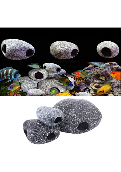 Büyük Stil 1 Bilgisayar Akvaryum Cichlid Taş Seramik Mağara Akvaryum Balık Tankı Havuz Karides Yetiştirme Süs Eşyası Dekoratif Mermer Yeni (Yurt Dışından) indirimleri