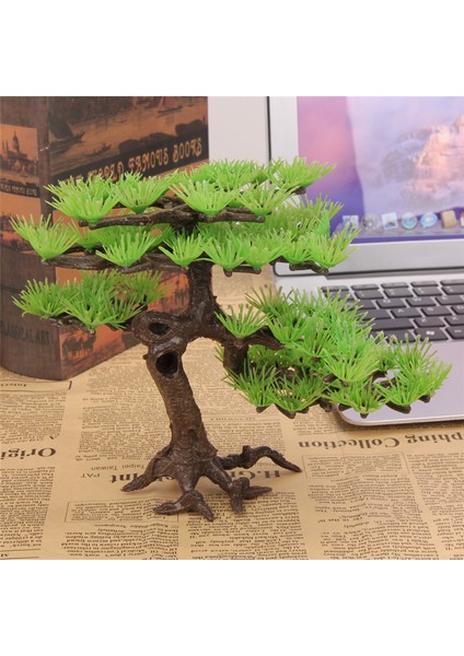 No.5 Tarzı Akvaryum Bonsai Ağacı Taş Bahçesi Yapay Bitki Çam Ağacı Balık Tankı Süsü (Yurt Dışından) fırsatları