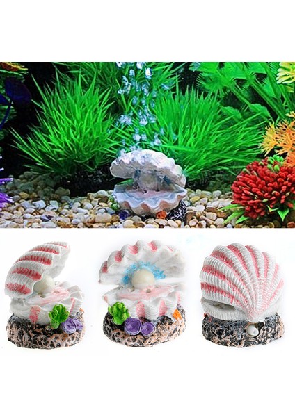 Pembe Tarzı 6.5x6.x6.5cm Kabuk Inci ve Hava Taşı Akvaryum Balık Tankı Baloncuk Yapay Süs Kabuk Süsü, Akvaryum Balık Tankı Malzemeleri Balık ve Suda Yaşayanlar (Yurt Dışından)