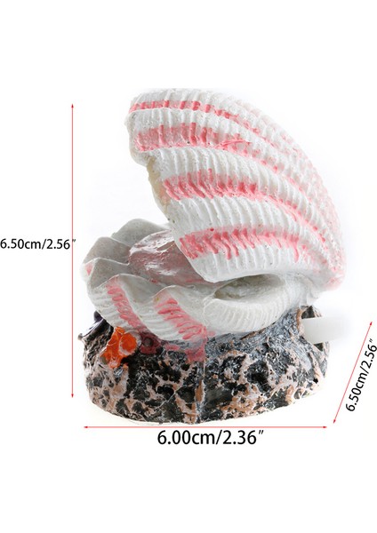 Pembe Tarzı 6.5x6.x6.5cm Kabuk Inci ve Hava Taşı Akvaryum Balık Tankı Baloncuk Yapay Süs Kabuk Süsü, Akvaryum Balık Tankı Malzemeleri Balık ve Suda Yaşayanlar (Yurt Dışından)