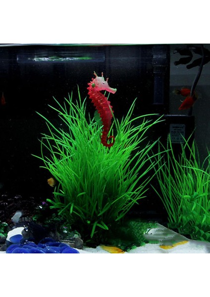 Kırmızı Stil S Beden Çevresel Aydınlatmalı Denizatı Hippocampus Akvaryum Silikon Balık Tankı Dekorasyon Pet Süsü (Yurt Dışından)