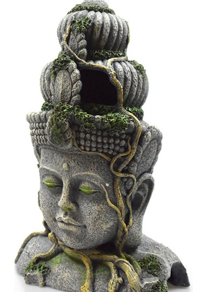 Yerli Şekilli Stil Balık Tankı Peyzaj Dekorasyon El Sanatları Reçine Antik Buddha Heykeli Ev Akvaryum Balık Tankı Reçine Süs Eşyaları Hediyeler (Yurt Dışından) fırsatları