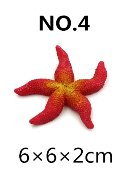 No.4 Tarzı Akvaryum Reçine Mercan Denizyıldızı Dekorasyon Simülasyon Akvaryum Balık Tankı Havuz Süs Eşyası Dekor Aksesuar Süslemeleri Cam Küreler (Yurt Dışından)