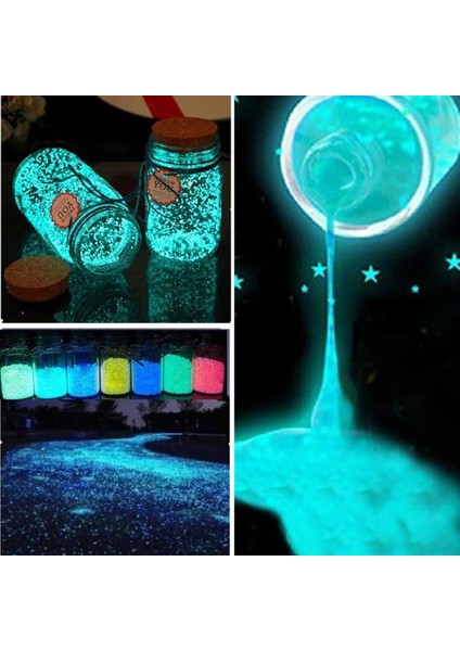 Gül Kırmızı Stili 10G Ekolojik Luminous Parlayan Yapay Kum Akvaryum Balık Tankı Bonsai Bahçe Dekor Koyu Taşlar Kum Parlama Malzemeleri (Yurt Dışından)