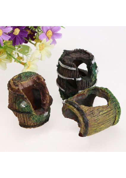 No.3 Tarzı Balık Tankı Gözenekli Saklanma Mağarası Kova Peyzaj Süslemesi Akvaryum Süsü (Yurt Dışından) fiyatları