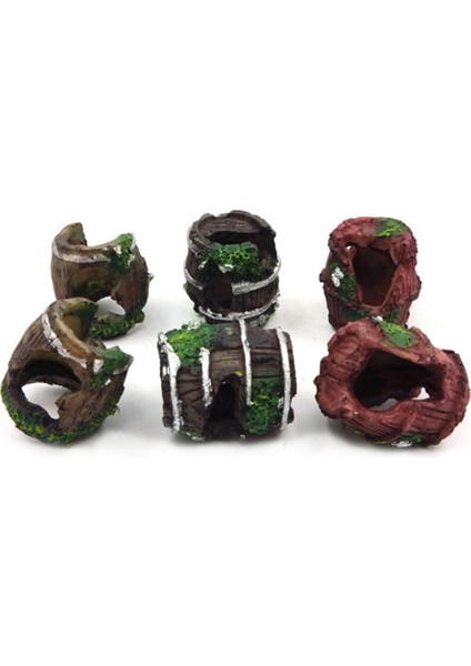 No.3 Tarzı Balık Tankı Gözenekli Saklanma Mağarası Kova Peyzaj Süslemesi Akvaryum Süsü (Yurt Dışından) indirimleri
